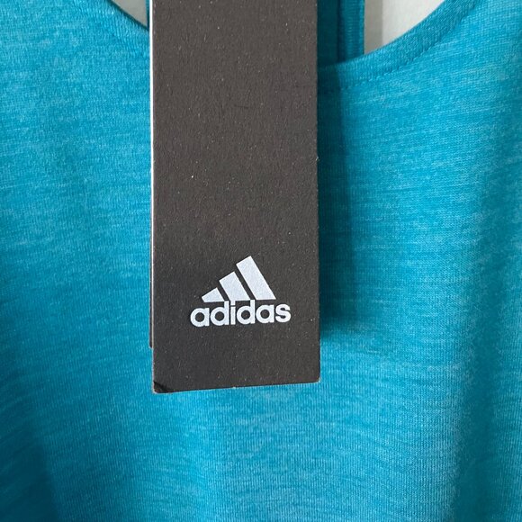 Adidas Racerback Athletic Turquoise Tank Top, New with Tags - Picture 5 of 15